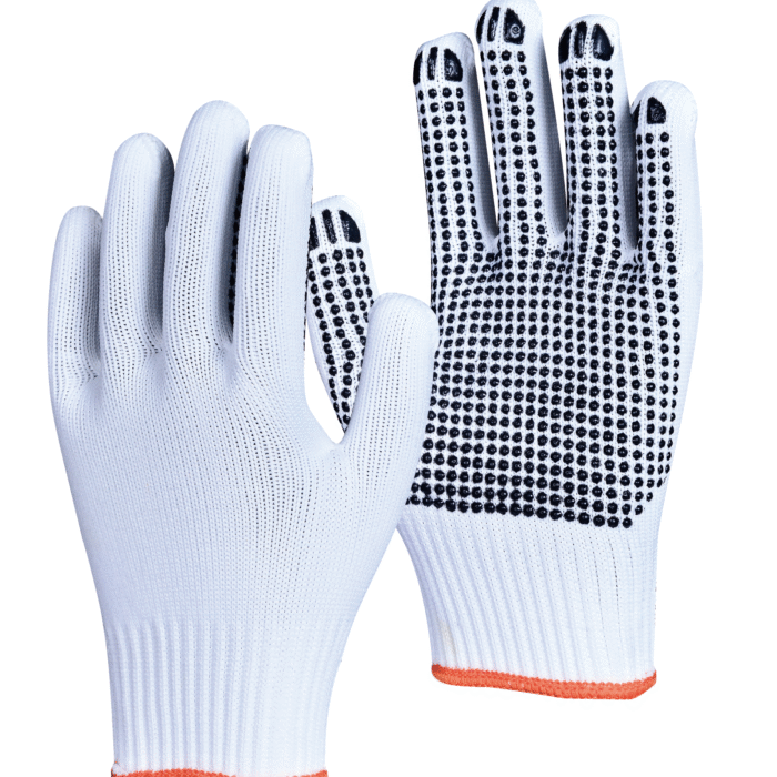 Cotton PVC Dotted Work Gloves