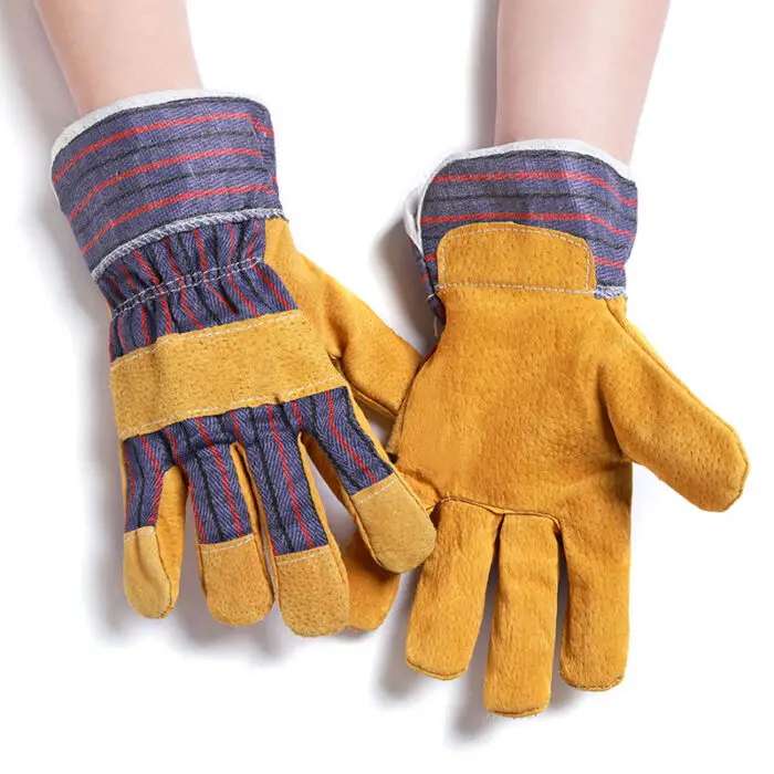 Cowhide Split Leather Industrial Safety Gloves