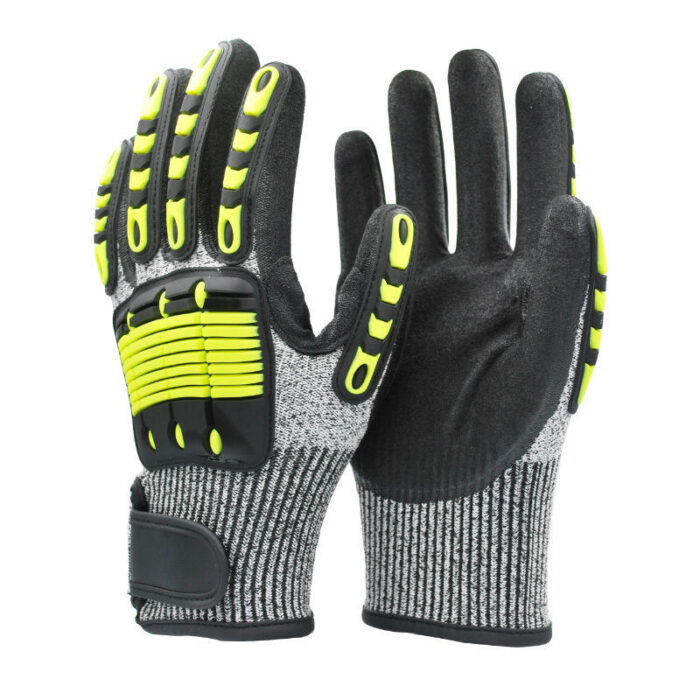 TPR Cut Resistant Mechanic Hand Protective Safety Gloves