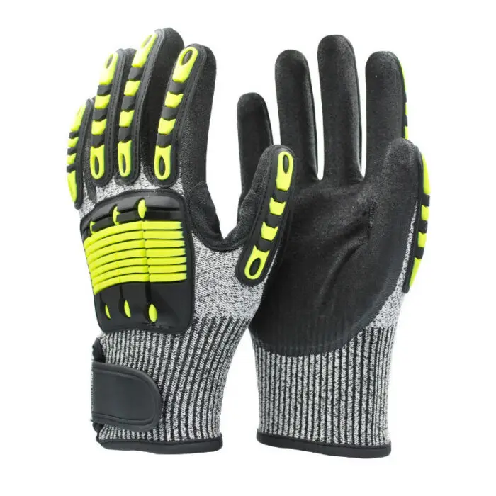 TPR Cut Resistant Mechanic Hand Protective Safety Gloves