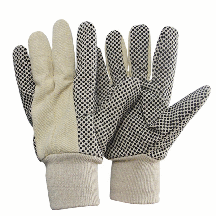 Cotton PVC Dotted Work Gloves