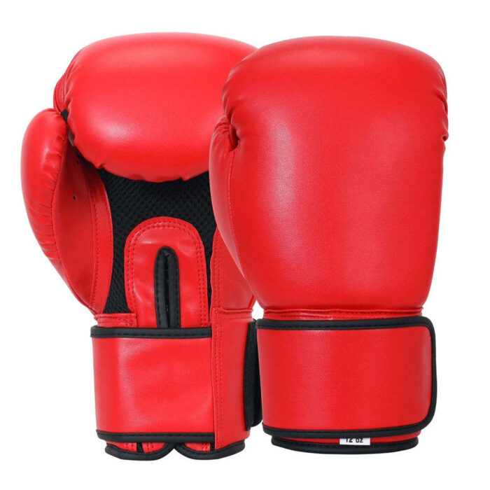 Elite Red Leather Premium Boxing Gloves