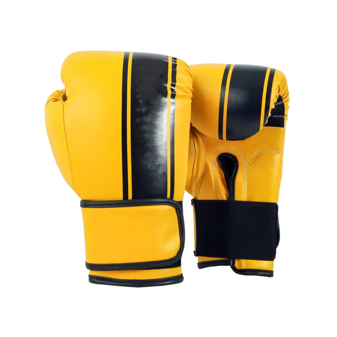 Black And Yellow Premium Boxing Gloves