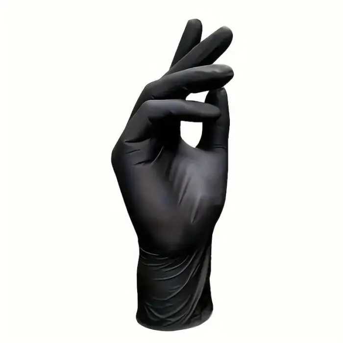 Latex Powder Free Medical Exam Disposable Nitrile black Gloves