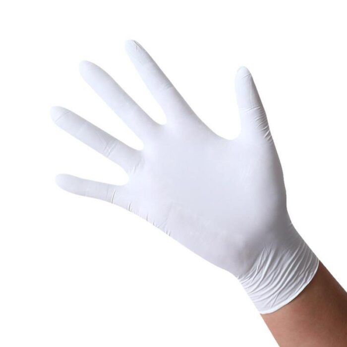 Powder Free Textured Exam Latex white Disposable Gloves